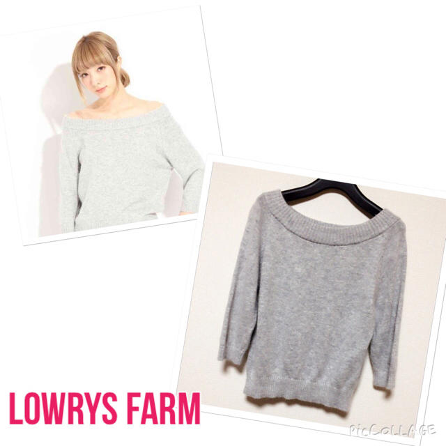 LOWRYS FARM(ローリーズファーム)の【18日まで 値下げ】オフショルニット レディースのトップス(ニット/セーター)の商品写真