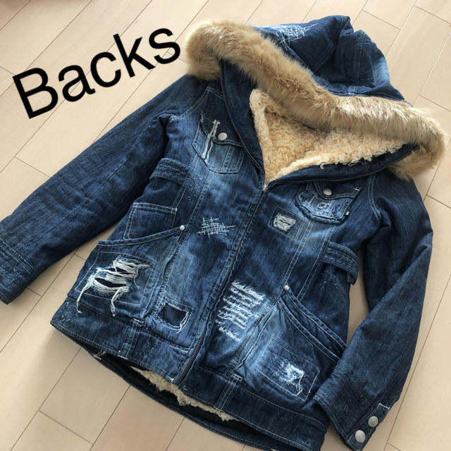 BACKS(バックス)のBacks バックス　Freesize デニム　ジャケット　ボア レディースのジャケット/アウター(Gジャン/デニムジャケット)の商品写真