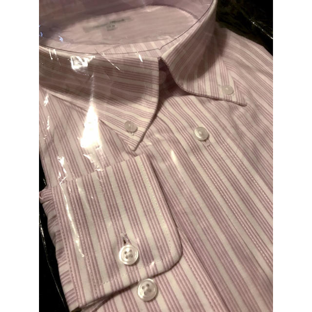 Romano Bianchi ワイシャツ 6LB 形態安定  ピンクストライプ メンズのトップス(シャツ)の商品写真