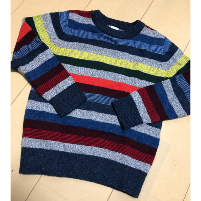 GAP Kids(ギャップキッズ)のgap ギャップ　ホリデーライン　ボーダー　ニット　5years キッズ/ベビー/マタニティのキッズ服男の子用(90cm~)(ニット)の商品写真