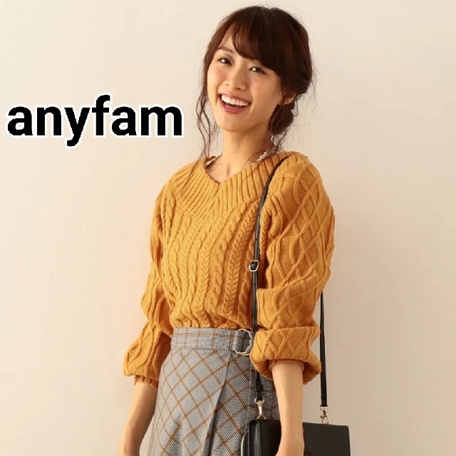 anyFAM(エニィファム)の【とも様専用】anyfam　アクリルウールケーブルニット レディースのトップス(ニット/セーター)の商品写真