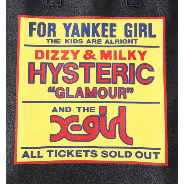 HYSTERIC GLAMOUR - X-girl×HYSTERICGLAMOUR コラボ レザートート HYSTERIC GLAMOUR - X-girl×HYSTERICGLAMOUR コラボ レザートート