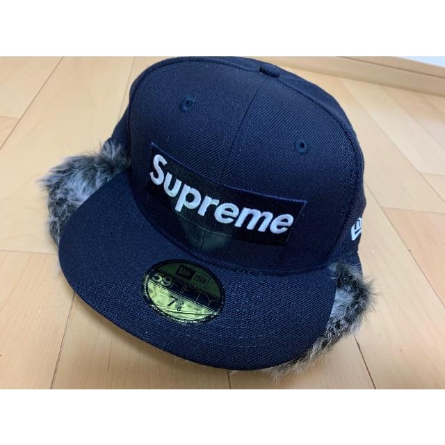 Supreme Earflap New Era Navy 7 3/8 Box