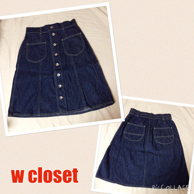 w closet(ダブルクローゼット)のw closet デニムスカート レディースのスカート(ひざ丈スカート)の商品写真