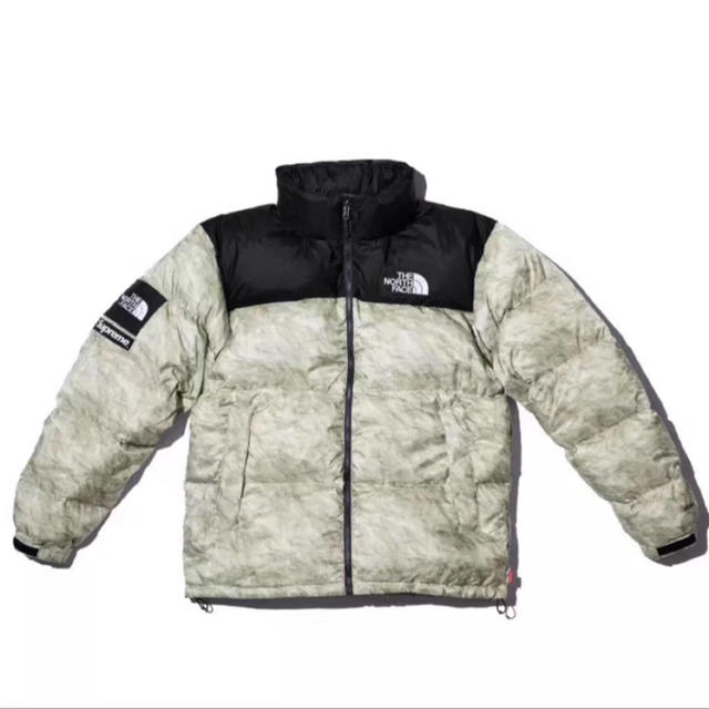 supreme TNF Paper Print Nuptse Jacket S