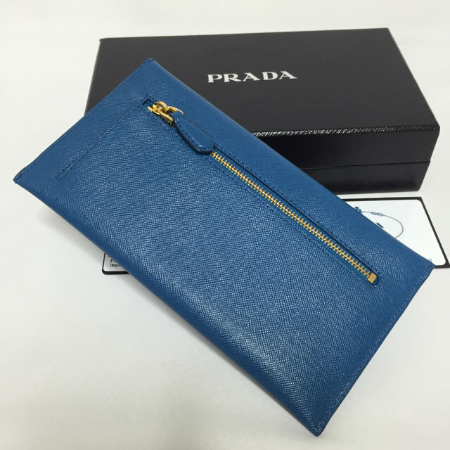 ✨極美品　箱付き✨PRADA ミニ財布　シルバー　サフィアーノ　入手困難　希少