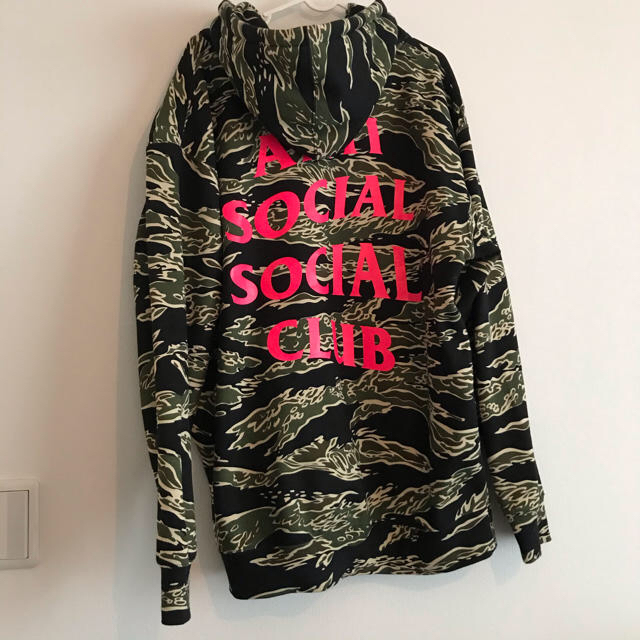 メンズ【L】anti social social club hoodie タイガーカモ