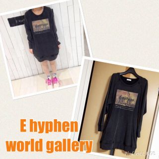 イーハイフンワールドギャラリー(E hyphen world gallery)の【値下げ】コラボワンピース(ひざ丈ワンピース)