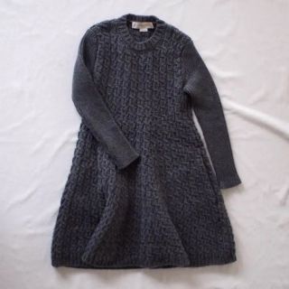 ステラマッカートニー(Stella McCartney)の【とうふ様専用】ステラマッカートニー ニットワンピース 36 グレー ブルー(ひざ丈ワンピース)