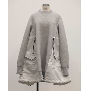 サカイ(sacai)の新品☆sacai スウェットワンピース サイズ2(ひざ丈ワンピース)