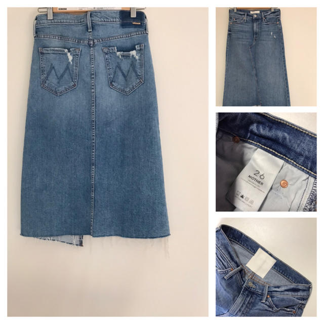 L'Appartement DEUXIEME CLASSE(アパルトモンドゥーズィエムクラス)のL'Appartement  MOTHER DENIM SKIRT サイズ26 レディースのスカート(ひざ丈スカート)の商品写真