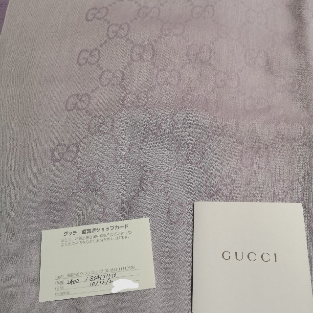 Gucci(グッチ)のGUCCI 綿100 ストール ショール 140×140  レディースのファッション小物(ストール/パシュミナ)の商品写真