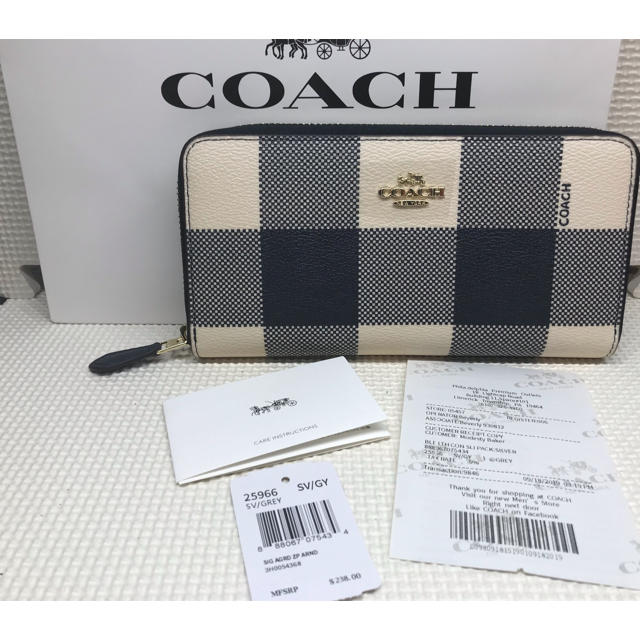 【新品未使用】CAOCH コーチ 長財布 チェック柄