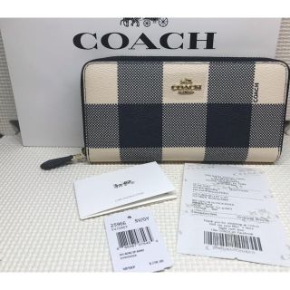 コーチ(COACH)の【新品未使用】CAOCH コーチ 長財布 チェック柄(財布)