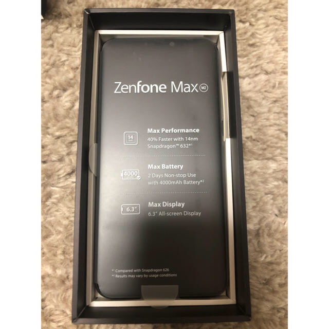 【新品未使用】ASUS ZenFone Max (M2)(ミッドナイトブラック)