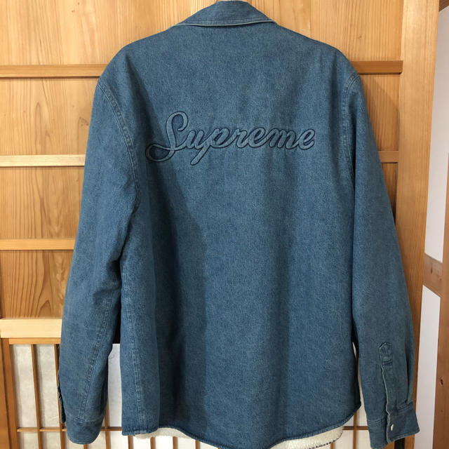 Supreme(シュプリーム)のsupreme Sherpa Lined Denim Shirt メンズのジャケット/アウター(Gジャン/デニムジャケット)の商品写真