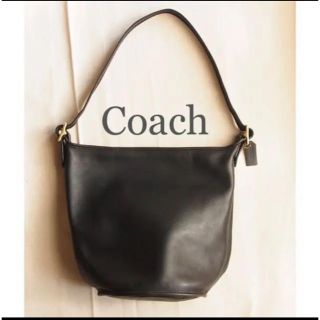 コーチ(COACH)の【美品】Old Coach オールドコーチ バケツ 大型 黒 ショルダーバッグ(ショルダーバッグ)