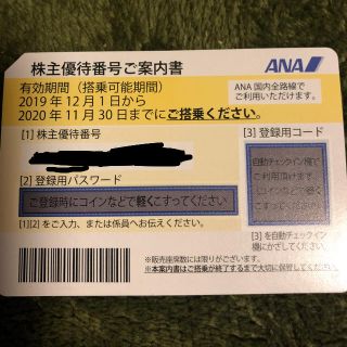 エーエヌエー(ゼンニッポンクウユ)(ANA(全日本空輸))のANA 株主優待券(その他)