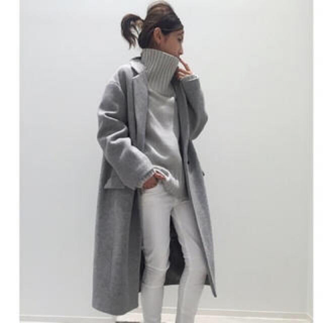 美品　アパルトモン　Lisiere RELAX WOOL COAT グレー