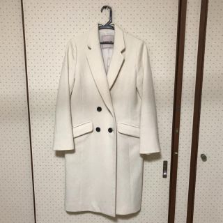 アプワイザーリッシェ(Apuweiser-riche)のウール&アンゴラ🐑🐰ホワイトチェスター❄️size2(チェスターコート)