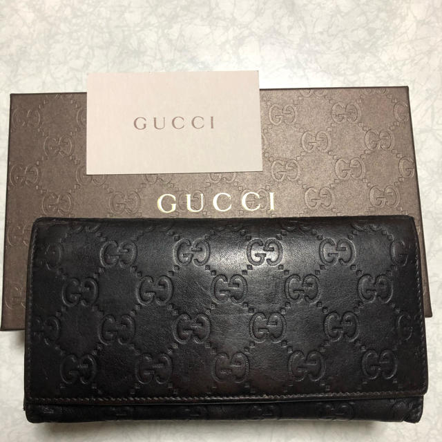 Gucci - GUCCI グッチ メンズ長財布 ギャランティーカード&箱付の通販 by hsbb_kingdom's shop｜グッチならラクマ