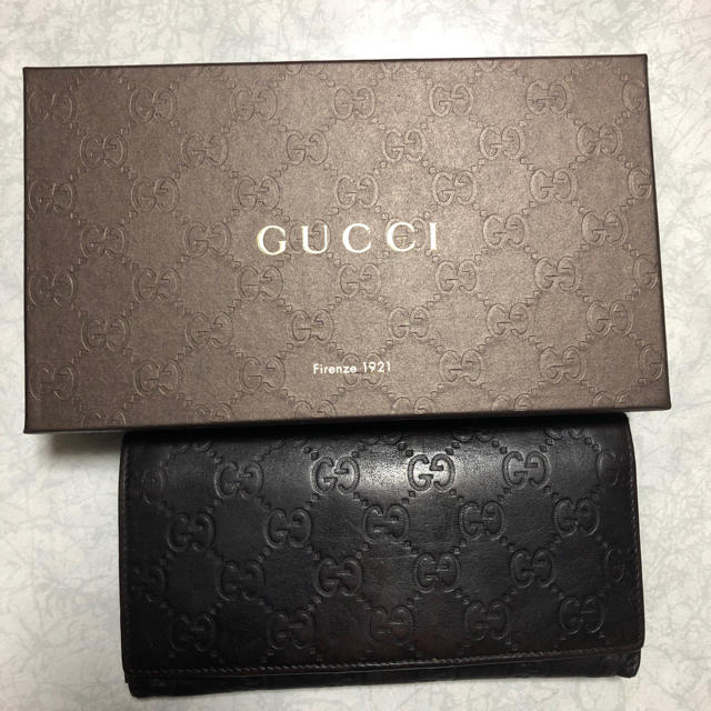 Gucci - GUCCI グッチ メンズ長財布 ギャランティーカード&箱付の通販 by hsbb_kingdom's shop｜グッチならラクマ