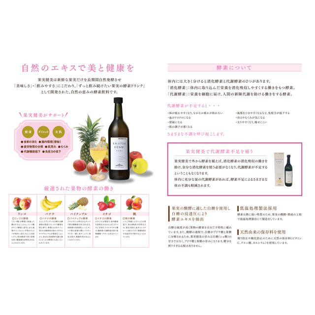 2本セット/置き換え、ファスティング 】果実健美(酵素ドリンク)の通販