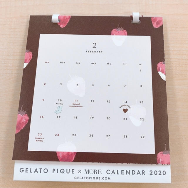 gelato pique(ジェラートピケ)のジェラピケ　2020年　カレンダー インテリア/住まい/日用品の文房具(カレンダー/スケジュール)の商品写真