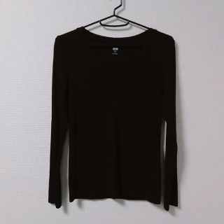 ユニクロ(UNIQLO)のユニクロ　UNIQLO　スピーマ　Vネック　カットソー(カットソー(長袖/七分))