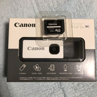 キヤノン(Canon)の16GBSD付き☆Canon iNSPiC REC  グレー(コンパクトデジタルカメラ)