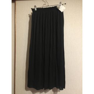 ダブルクローゼット(w closet)の新品タグ付き！ダブルクローゼットプリーツスカート☆ブラック(ロングスカート)