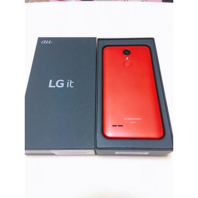 【激美品】スマホ　LG it  レッド