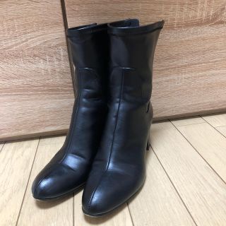 ザラ(ZARA)のZARA ストレッチ　ショートブーツ　36 黒(ブーツ)