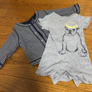 ベビーギャップ(babyGAP)のロンパースとリバーシブルカーディガン 2枚セット(ロンパース)