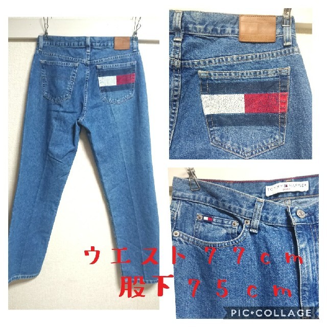 TOMMY HILFIGER(トミーヒルフィガー)のトミーヒルフィガー デニム  ペイント  ビッグロゴ  オールドトミー メンズ レディースのパンツ(デニム/ジーンズ)の商品写真