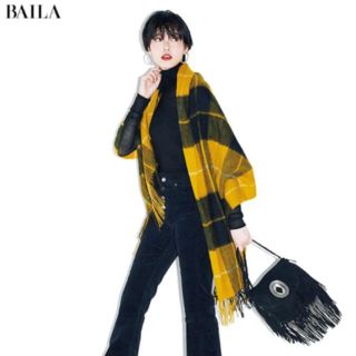 ユナイテッドアローズ(UNITED ARROWS)のユナイテッドアローズ　マフラー　チェック　イエロー　BAILA(マフラー)