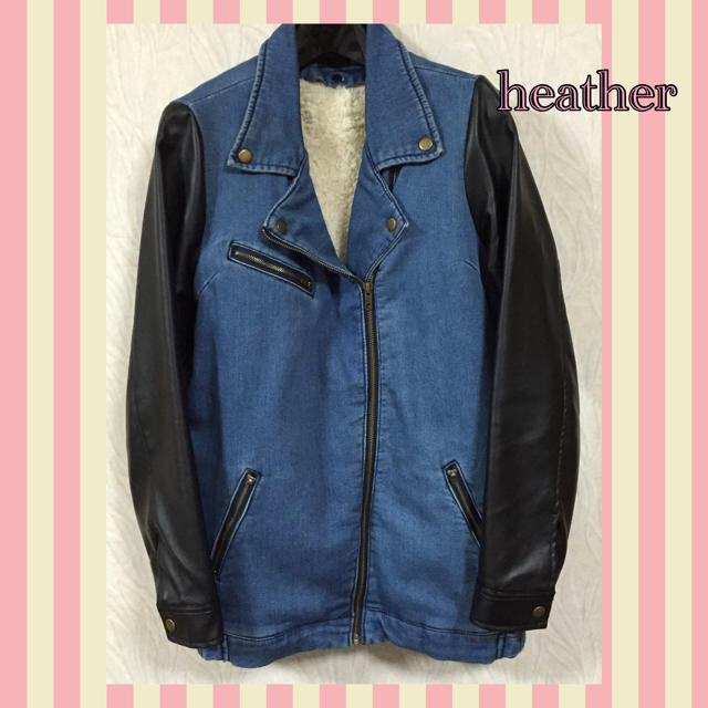 heather(ヘザー)のHeather✴︎デニムライダース レディースのジャケット/アウター(Gジャン/デニムジャケット)の商品写真