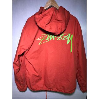 ステューシー(STUSSY)のSTUSSY コットンプルオーバー パーカー オレンジ M(パーカー)