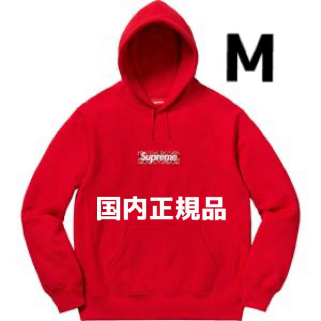 M■Bandana Box Logo Hooded Sweatshirt レッド