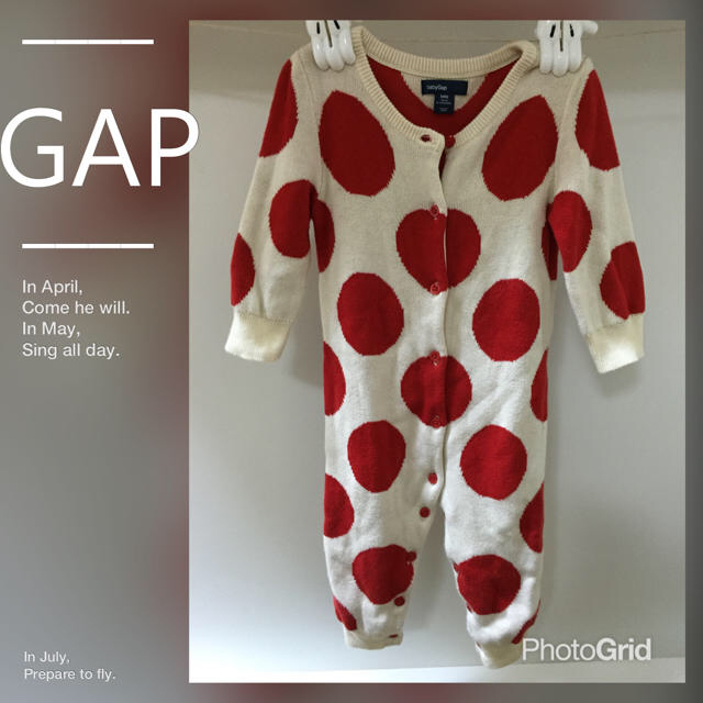 babyGAP(ベビーギャップ)のmiki!i様  GAP綿ニットカバーオ キッズ/ベビー/マタニティのベビー服(~85cm)(カバーオール)の商品写真
