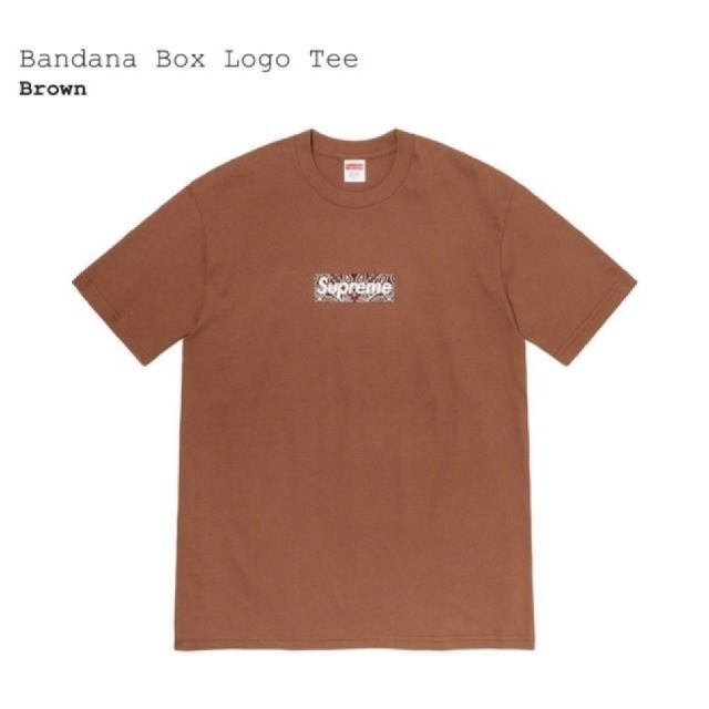 トップスsupreme bandana box logo tee Brown L