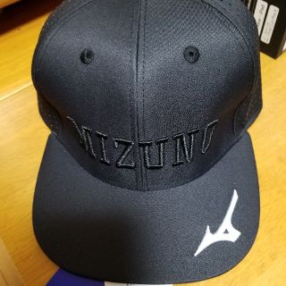 ミズノ(MIZUNO)のmizuno　ブラックキャップ　未使用品(キャップ)