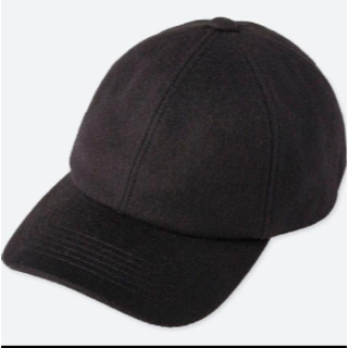 ユニクロ(UNIQLO)のUNIQLO ユニクロ  ウールカシミヤキャップ 帽子 未開封 新品 ブラック(キャップ)