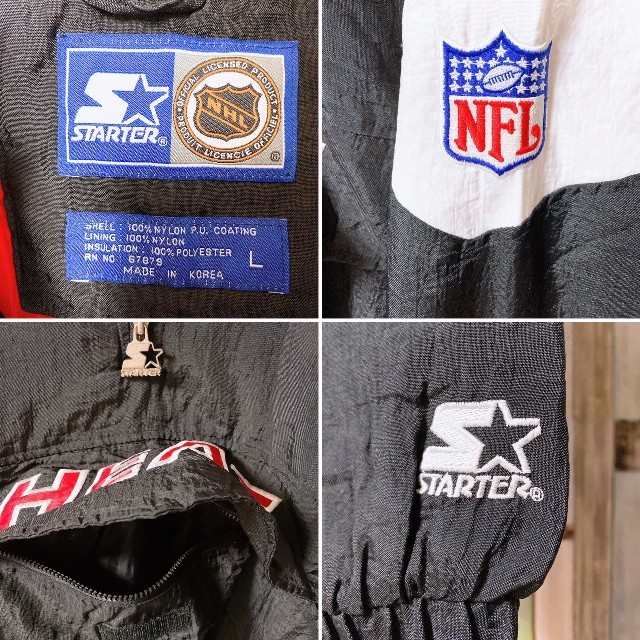 【希少】 STARTER NFL 裏キルティング ナイロン ハーフジップパーカー メンズのジャケット/アウター(ナイロンジャケット)の商品写真
