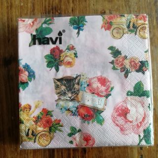 マリメッコ(marimekko)のメープル様専用　北欧フィンランド　Havi ペーパーナプキン　猫　ネコ　新品(収納/キッチン雑貨)