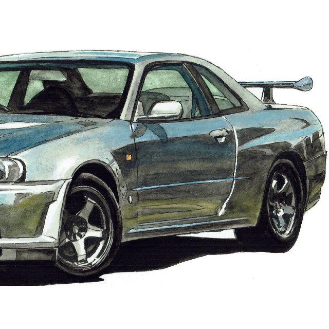 NC-263 GT-R R34限定版画 直筆サイン額装●作家 平右ヱ門 エンタメ/ホビーの美術品/アンティーク(版画)の商品写真