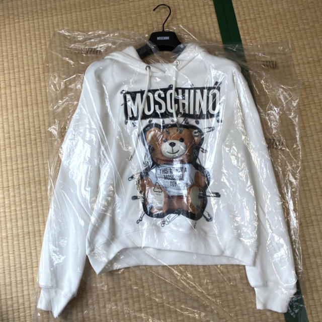 新品タグ付‼︎ MOSCHINO UNDERWEAR パーカー 白 キャンディ柄