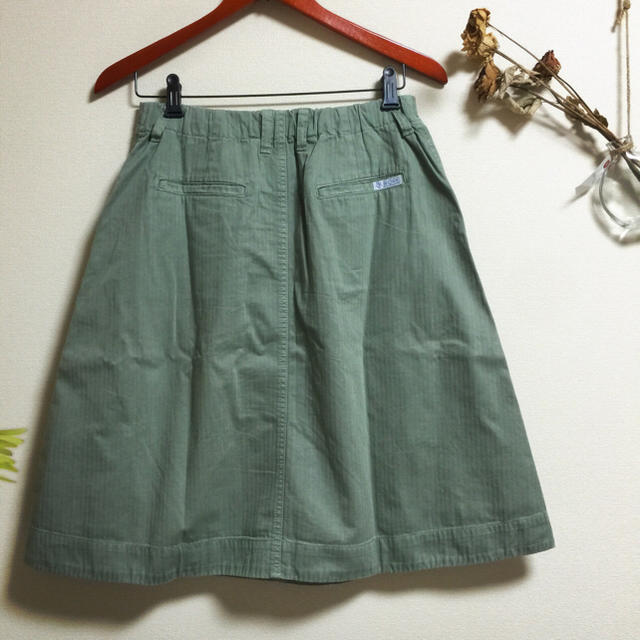 STUDIO CLIP(スタディオクリップ)のカーキのAラインスカート レディースのスカート(ひざ丈スカート)の商品写真