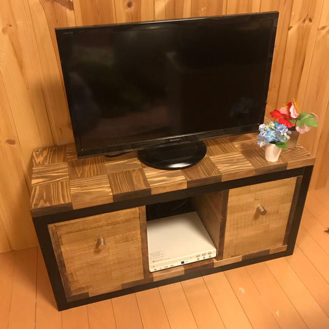 ハンドメイド　木製テレビ台　ローボード