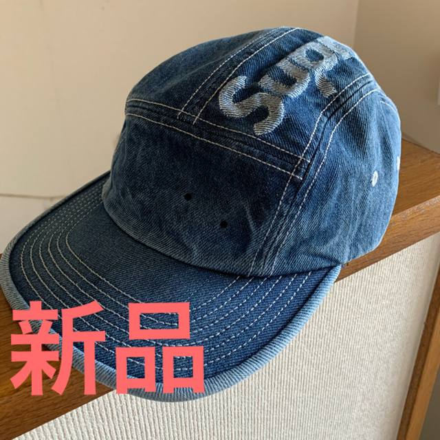 メンズ2019aw  supreme Top Logo Denim Camp Cap